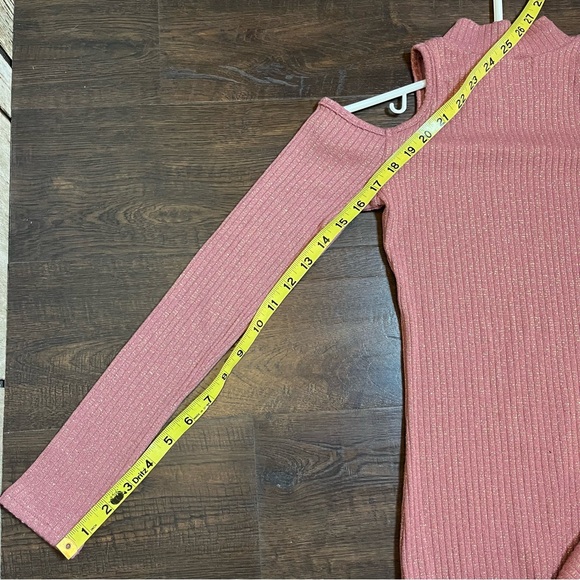 Casual party dress rose pink color small bare shoulder high neckline - Picture 4 of 5